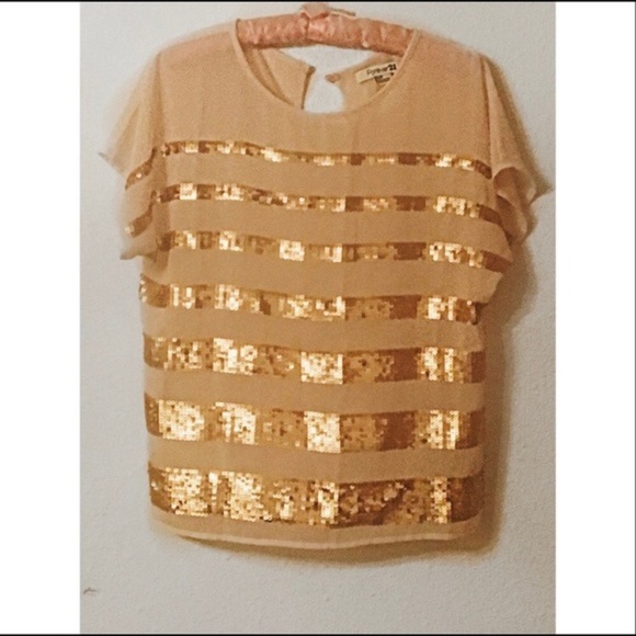 Forever 21 chiffon sequin embellishment top - Picture 2 of 4